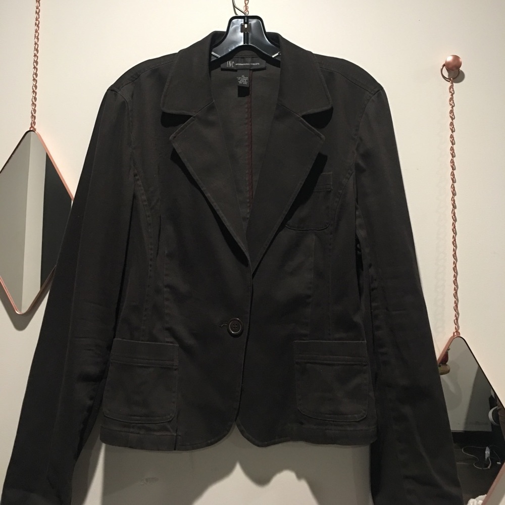 COPY - INC brown blazer XL